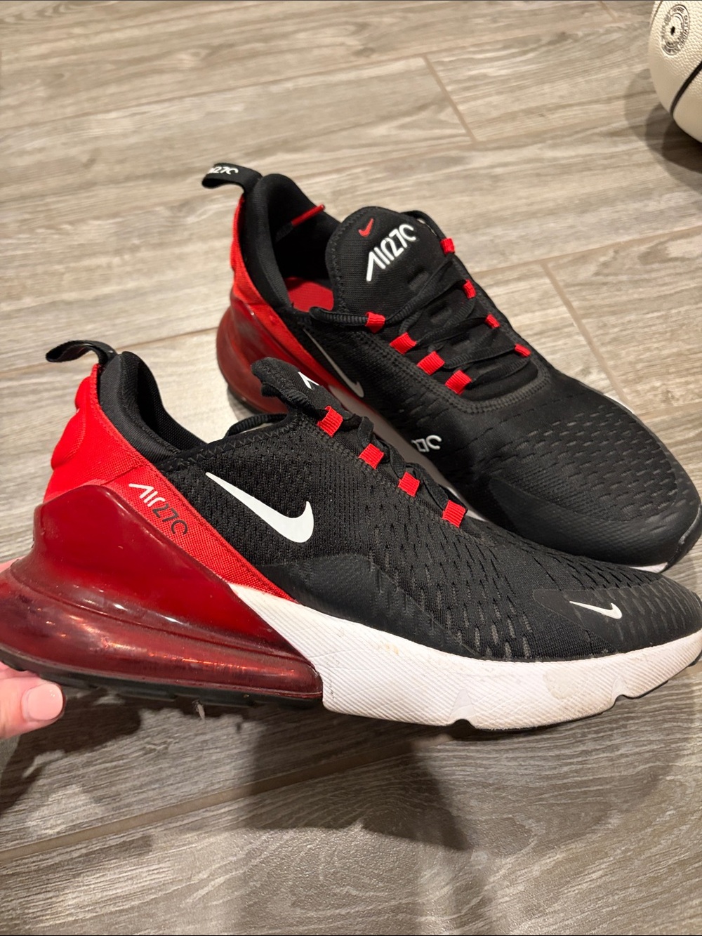 Nike Men’s  Air Max 270 in Black, Red & White
